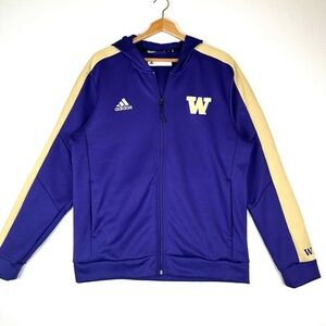 NWT Adidas Aeroready Full Zip Sweatshirt U of Washington Huskies Athleisure